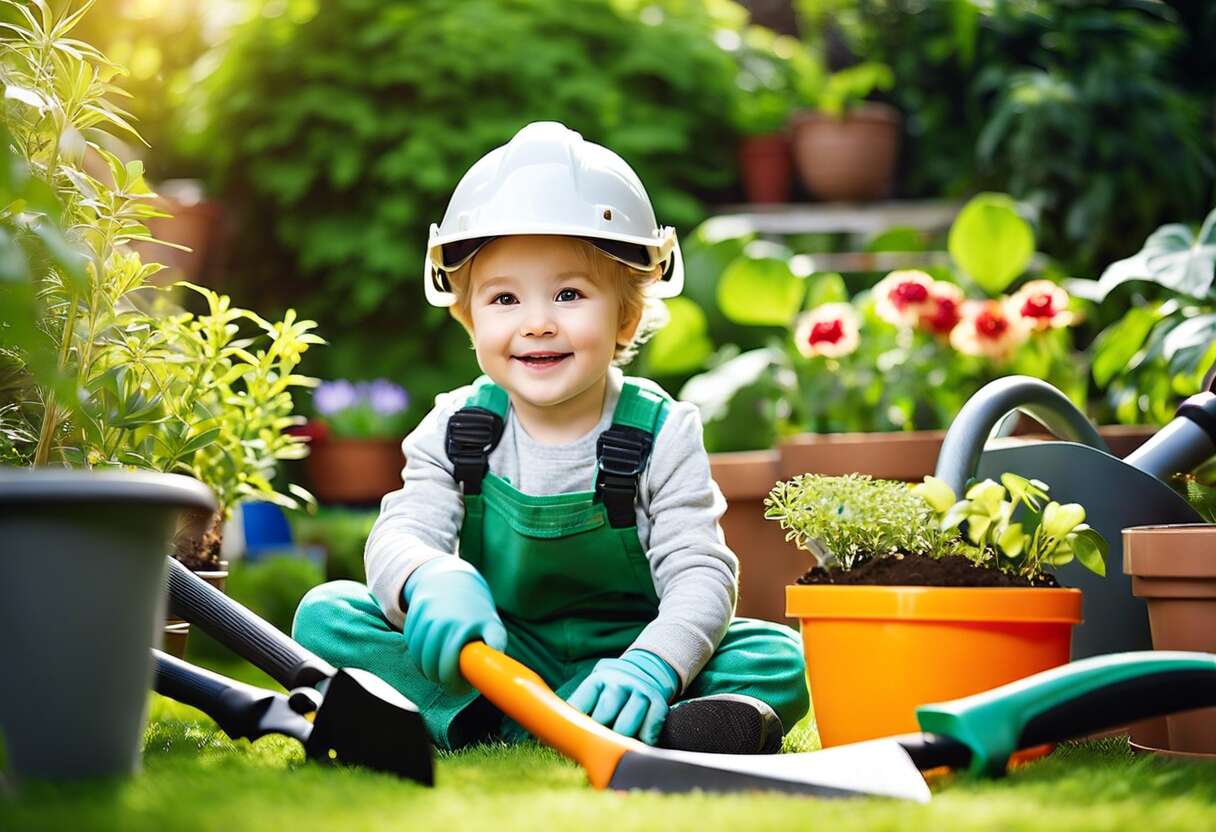 Sécurité des petits jardiniers : équipements et précautions essentielles