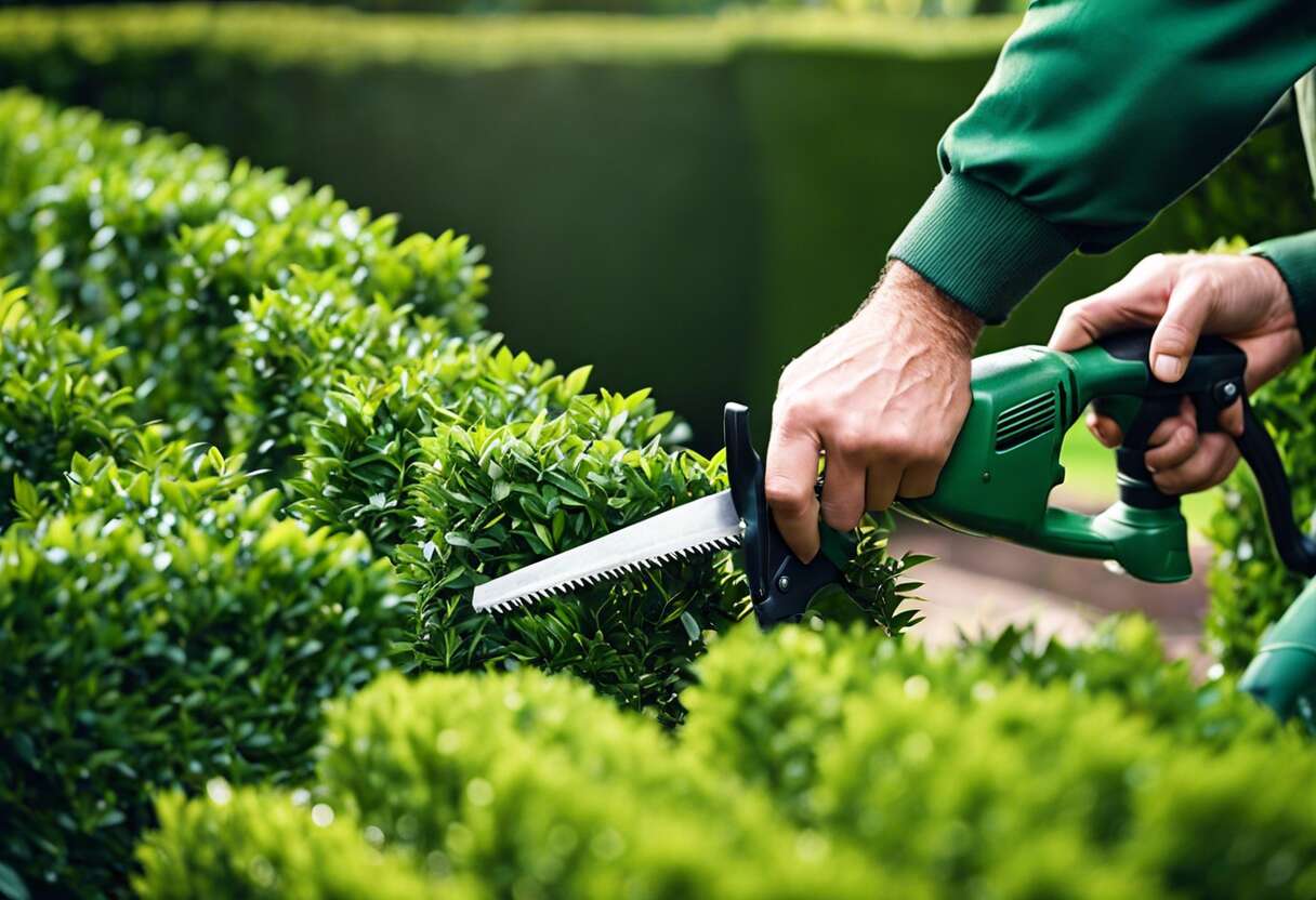 Taille et techniques de coupe spécifiques aux haies de lauriers