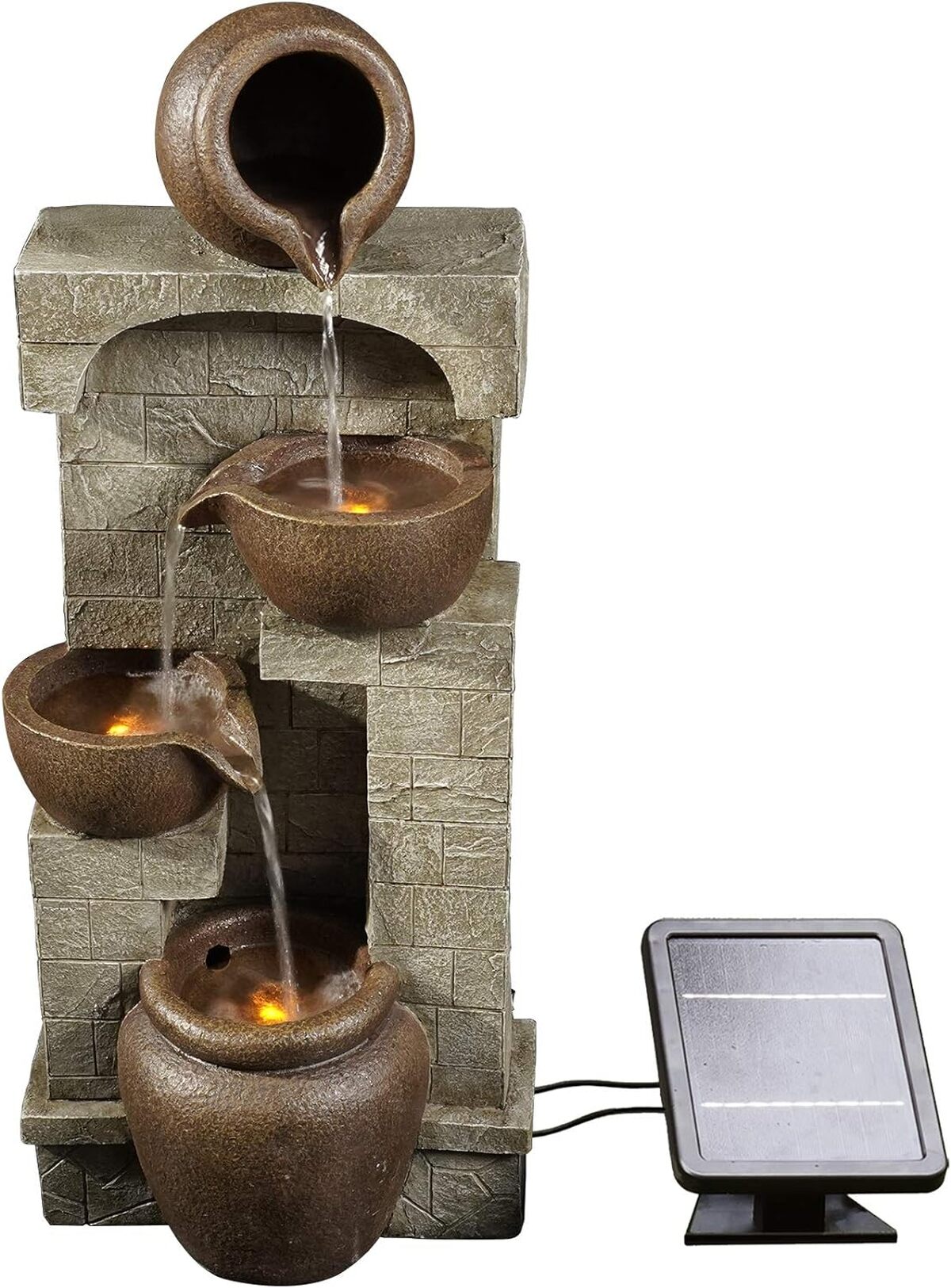 Test produit : fontaine solaire Teamson Home - Cascade et LED