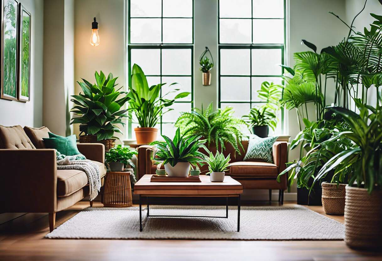 La végétalisation du salon : des espèces adaptées à un espace de vie