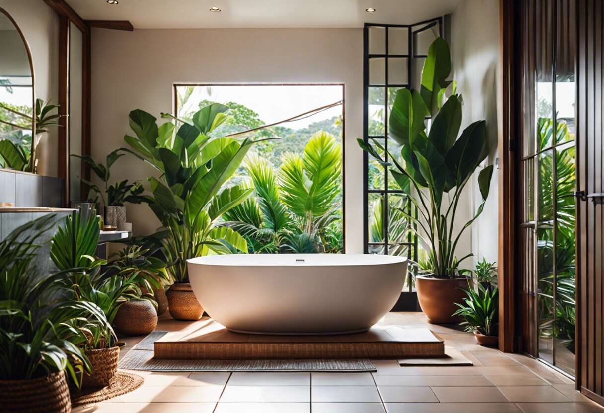 Salle de bain tropicale : sélectionner des plantes qui prospèrent dans l'humidité