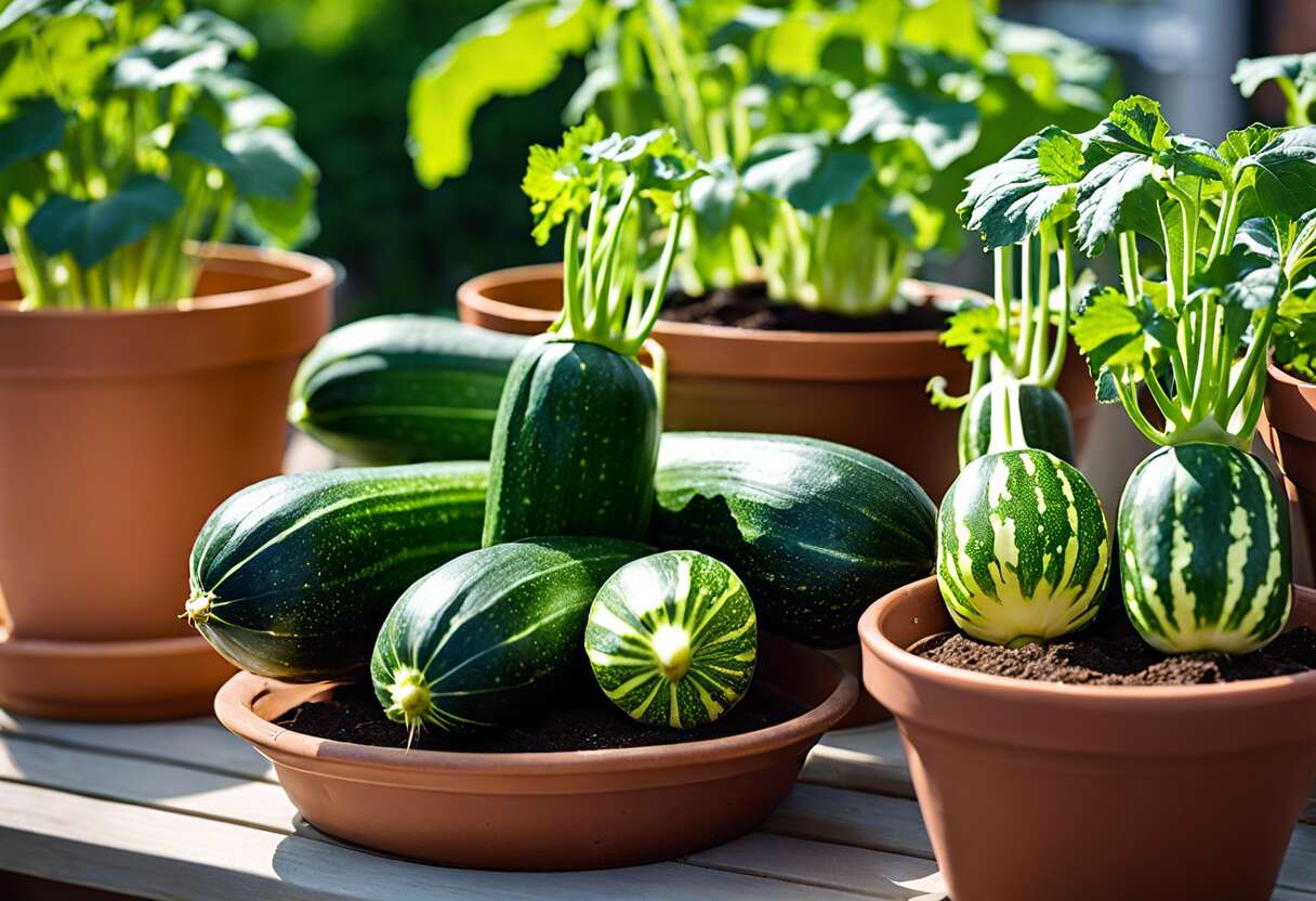 Choisir la bonne variété de courgette pour une culture en pot