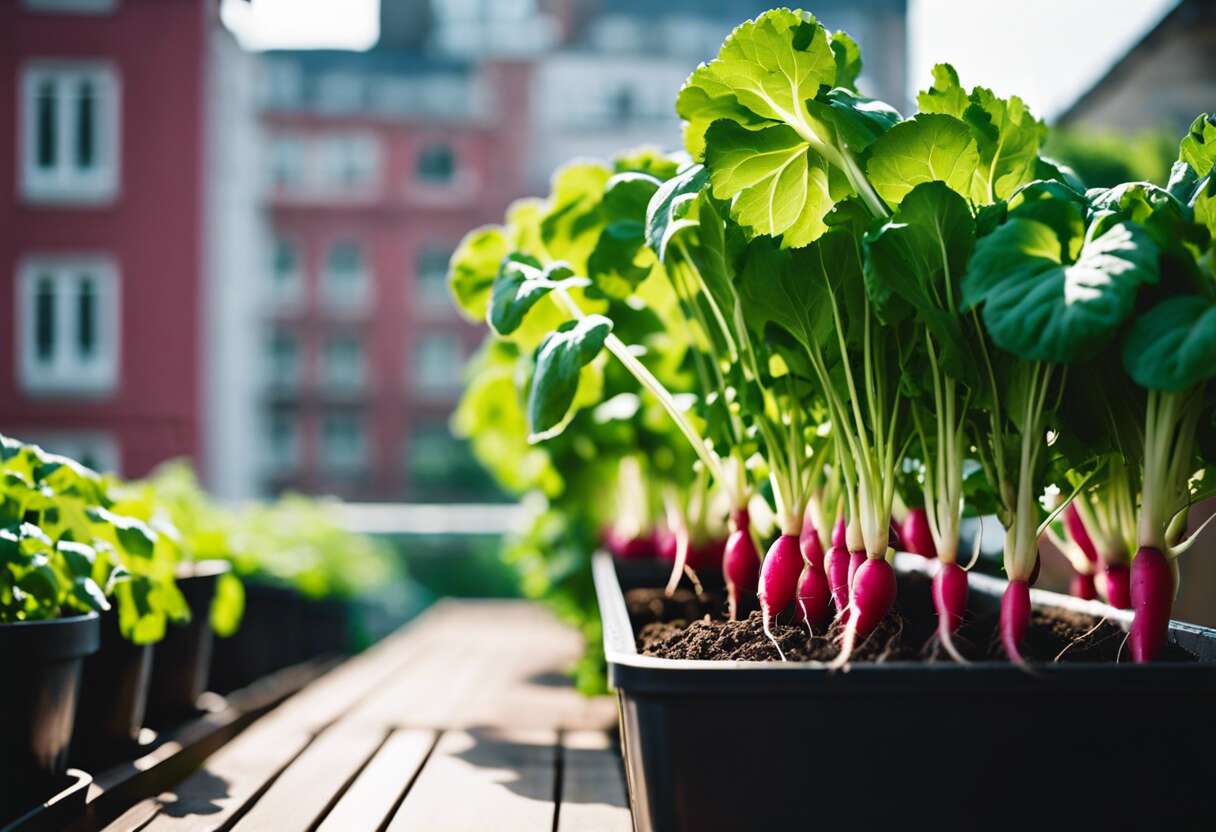 Cultiver des radis sur un balcon ou en pot : conseils spécifiques