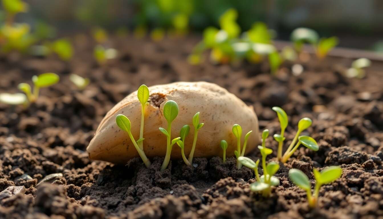 Bouturage et germination de la patate douce