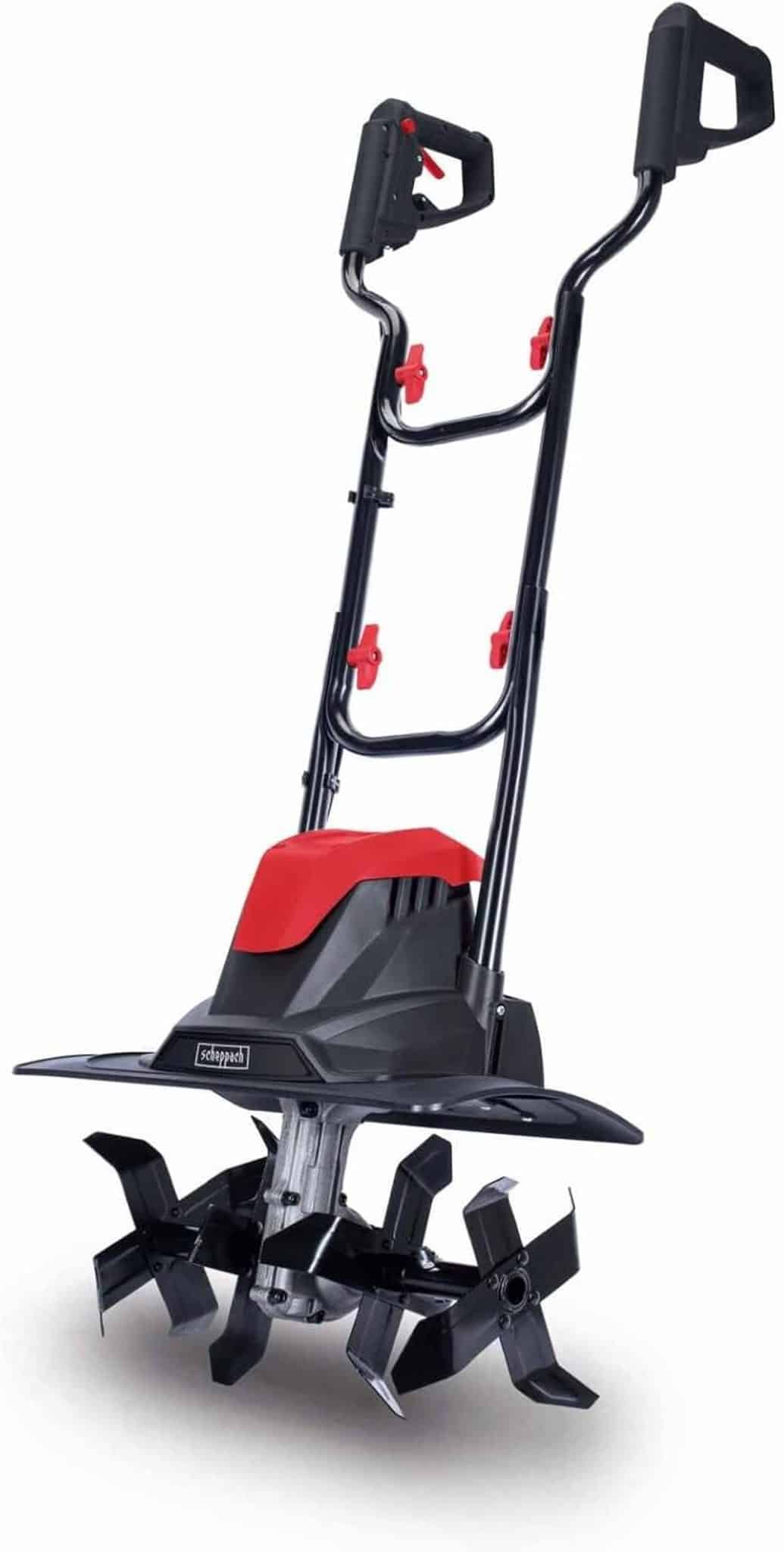 Test de la motobineuse électrique Scheppach MTE380 : puissance efficace de 1050W