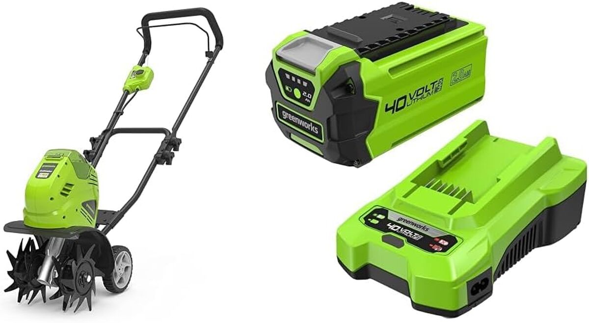Test de la motobineuse sans fil Greenworks 40V avec kit batterie et chargeur