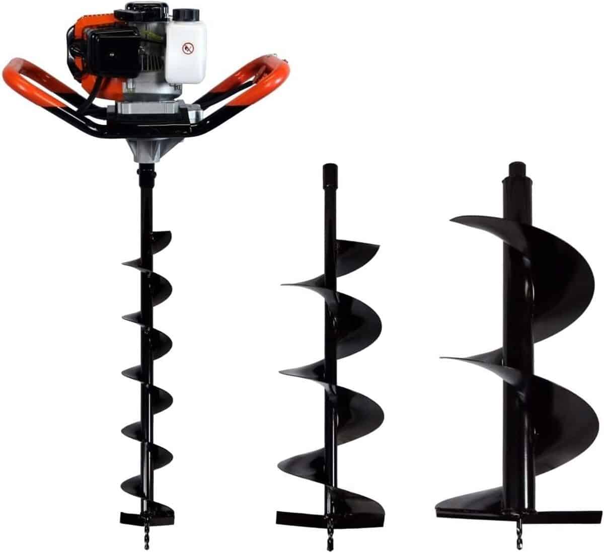 Test de la tarière thermique GT Garden 52 cm3 avec 3 mèches