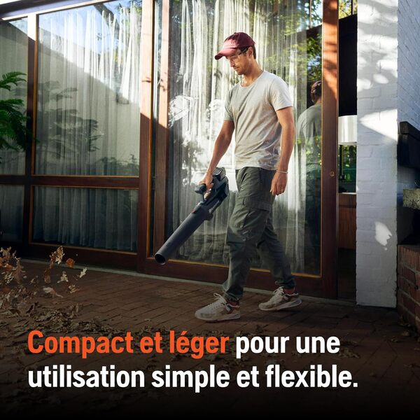 Husqvarna Souffleur à Batterie Aspire B8X-P4A avec Batterie et Chargeur, 3 Vitesses, Tube Détachable, Facile à Utiliser