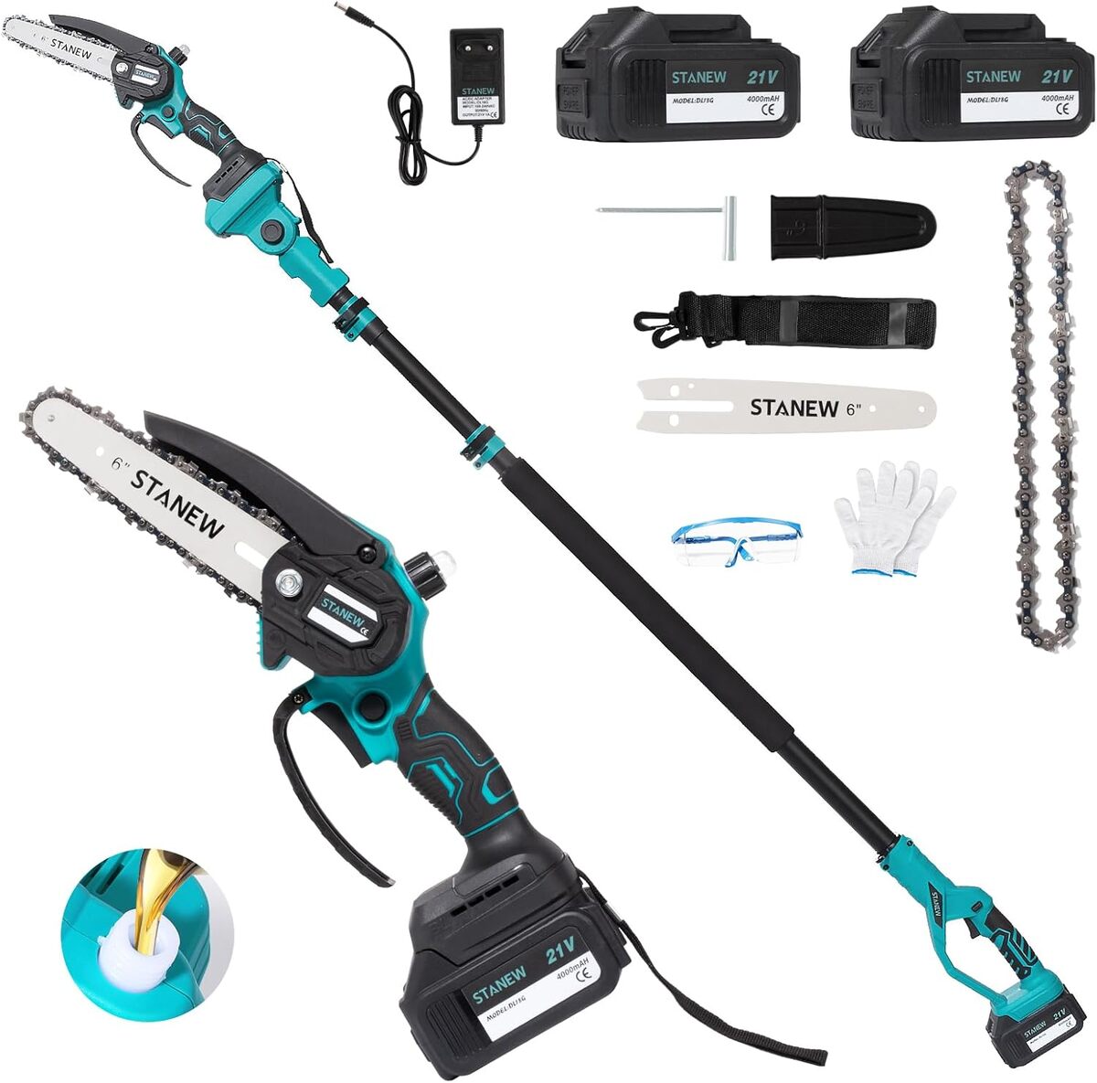 Test : tronçonneuse télescopique STANEW, performance 2 en 1