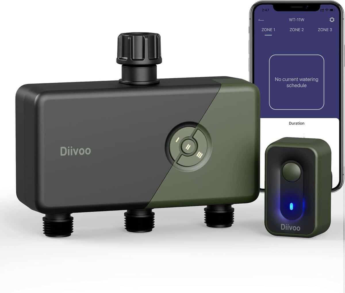 Test : contrôleur d'irrigation Diivoo 3 zones avec WiFi