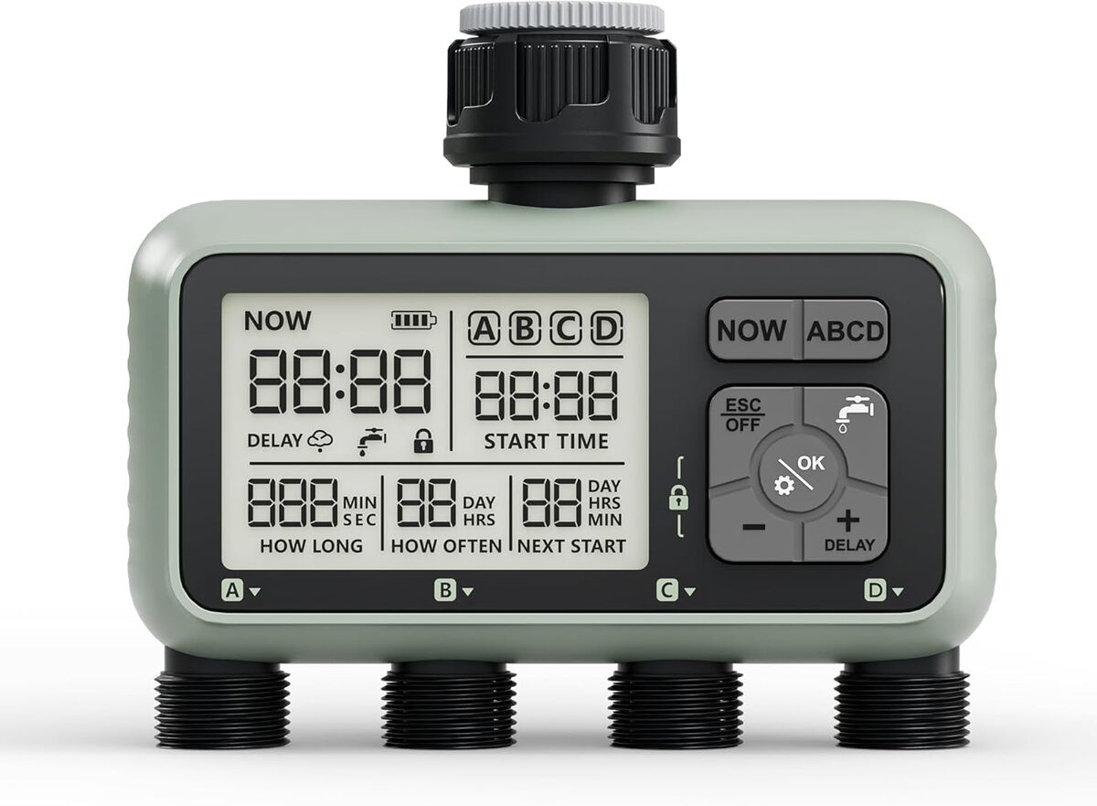 Test du Diivoo compteur d'arrosage 4 sorties programmable IP54