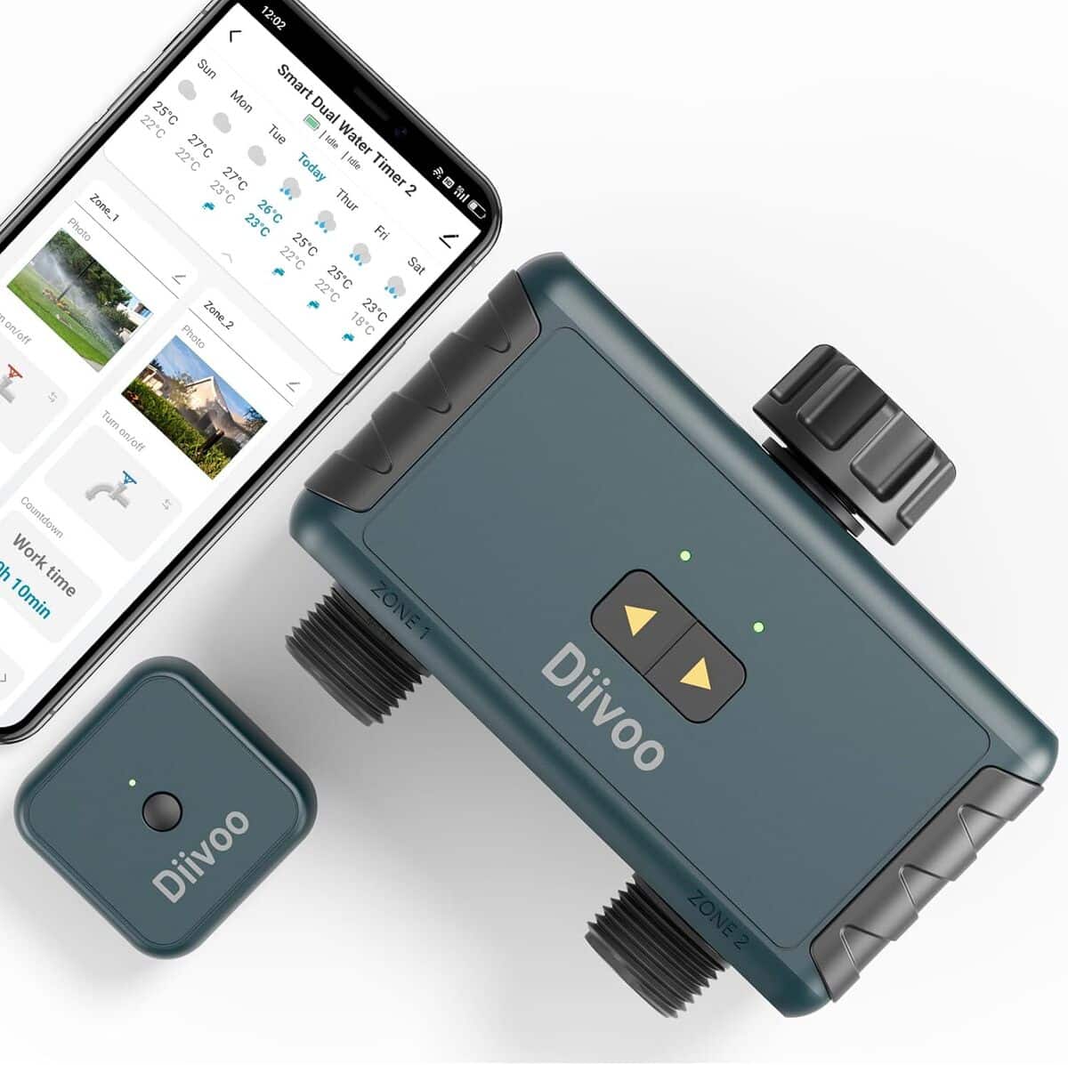 Test : programmateur d'arrosage Diivoo WiFi 2 voies, le jardin connecté