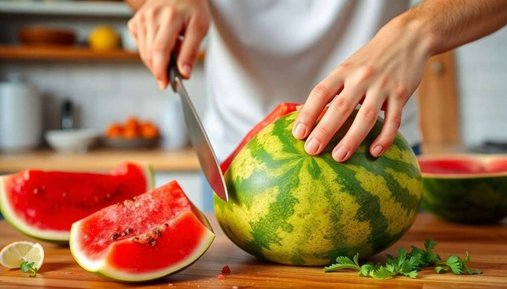 Découper une pastèque facilement