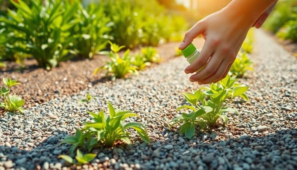 Éliminez les herbes : le désherbant miracle pour vos graviers