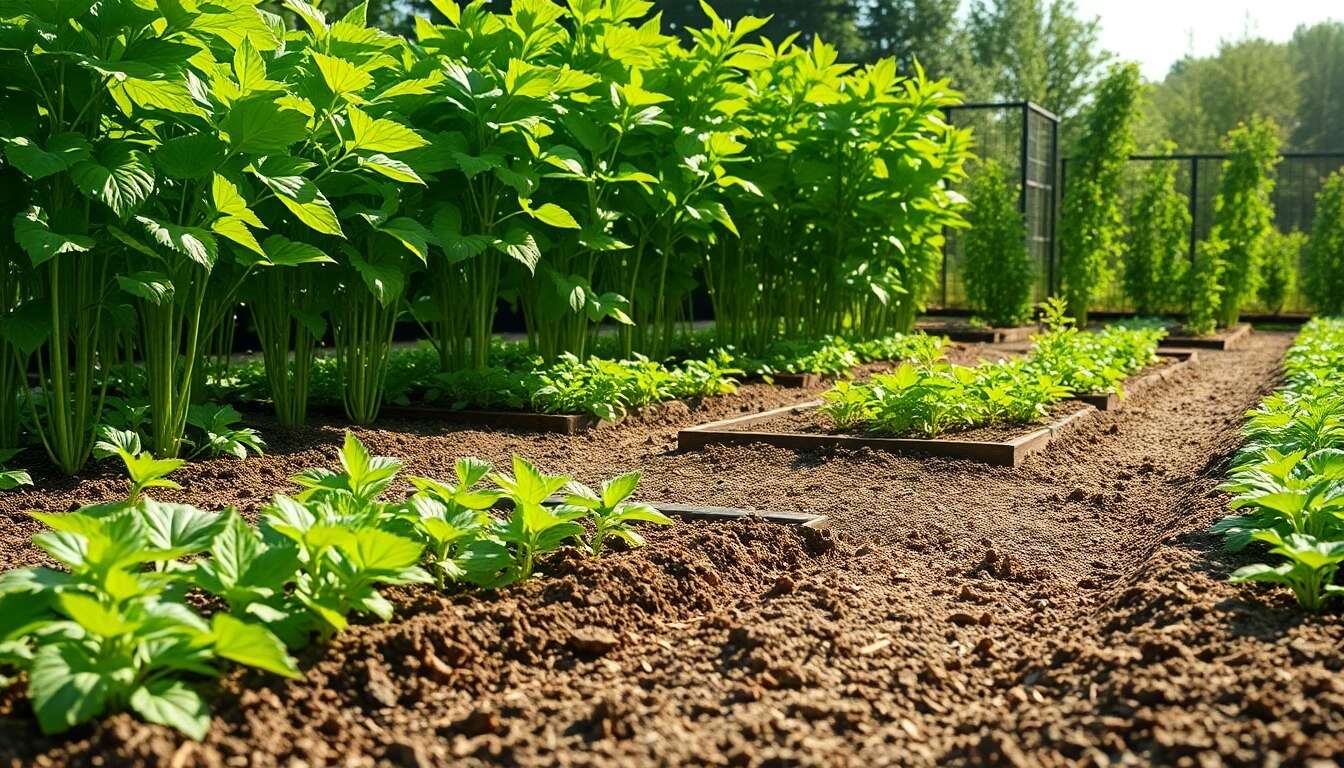 R&eacute;duction de la fr&eacute;quence d'arrosage gr&acirc;ce au paillage en chanvre