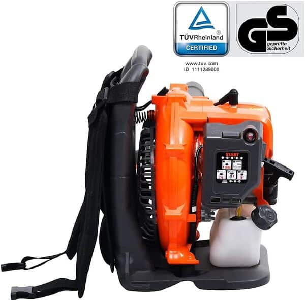 vidaXL Souffleur à Feuilles à Dos à Essence Aspirateur Broyeur de Feuilles Souffleur à Air Portatif Allée Jardin Patio Extérieur 900 m³/h 42,7 CC