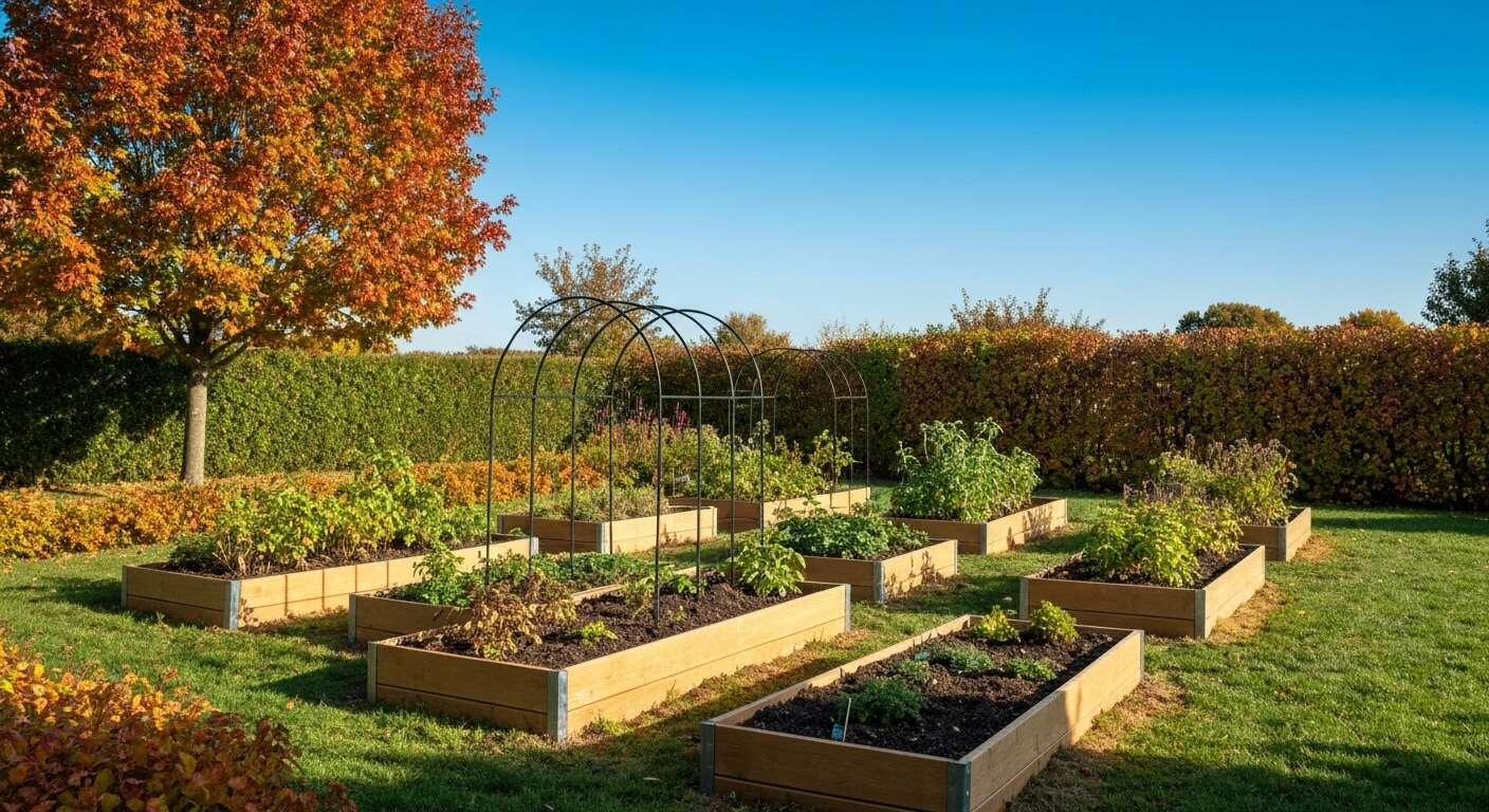 Id&eacute;es de plantations pour l'automne dans un lit sur&eacute;lev&eacute;