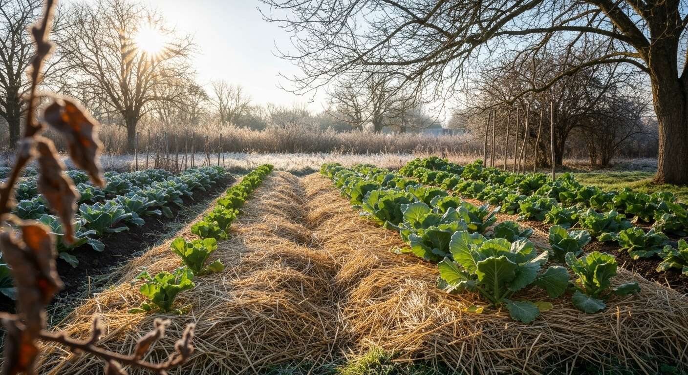 Protéger le potager : paillage hivernal essentiel