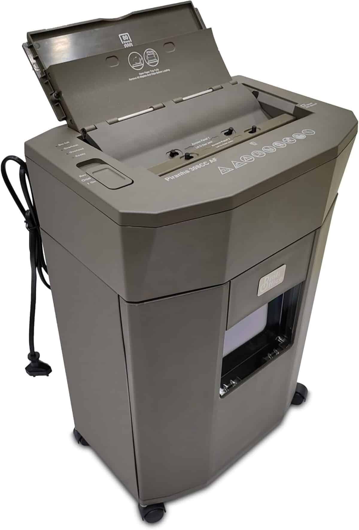 Test : destructeur de documents ProfiOffice 80 feuilles, coupe micro P-4