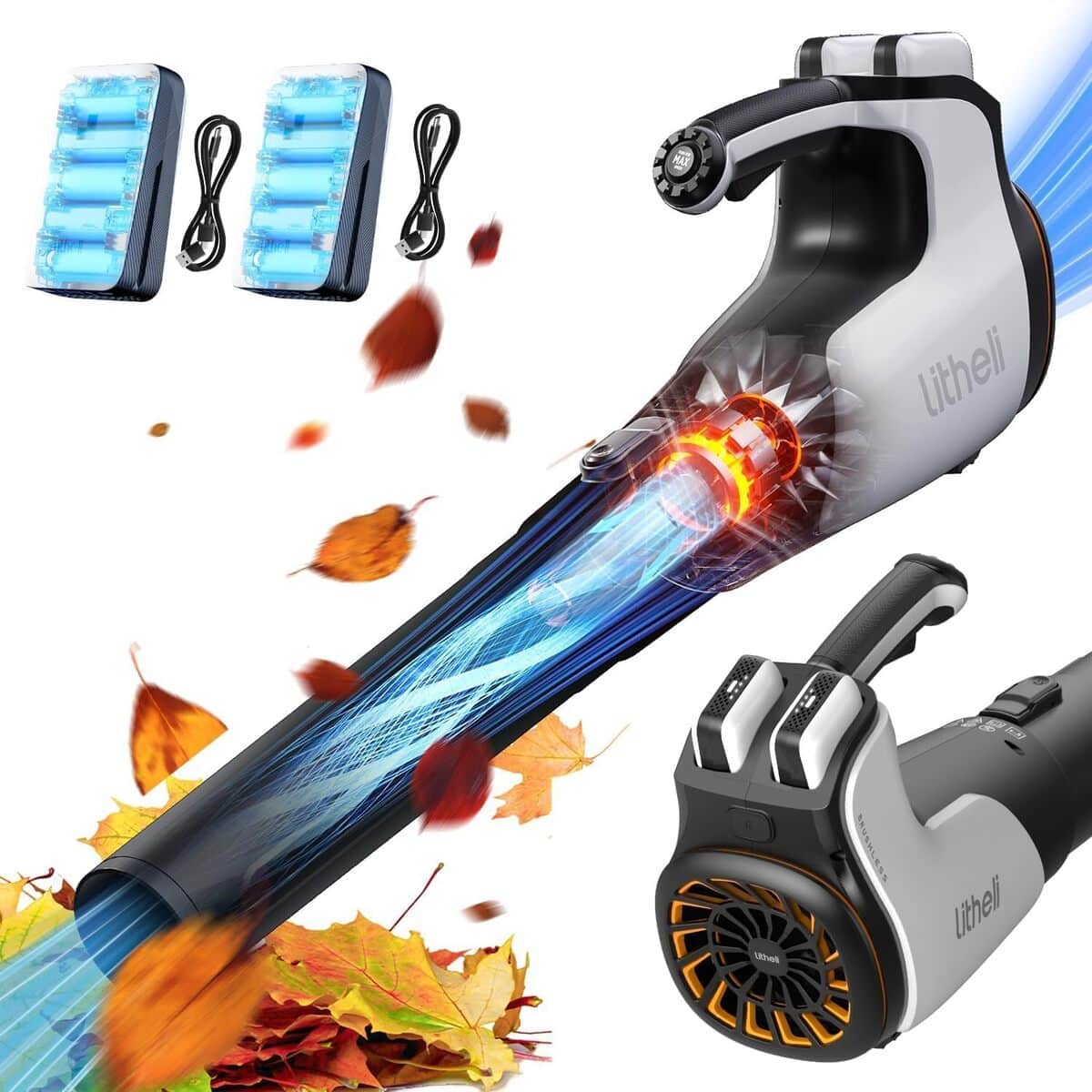 Test : lithéli souffleur de feuilles sans fil 2 x 20V puissant