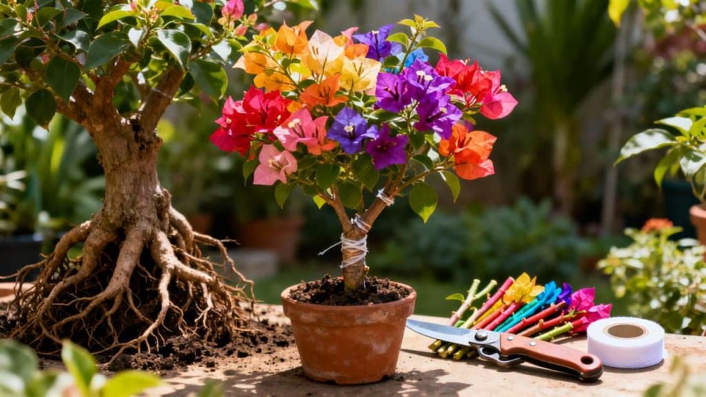 Obtenez un bougainvillier multicolore grâce au greffage