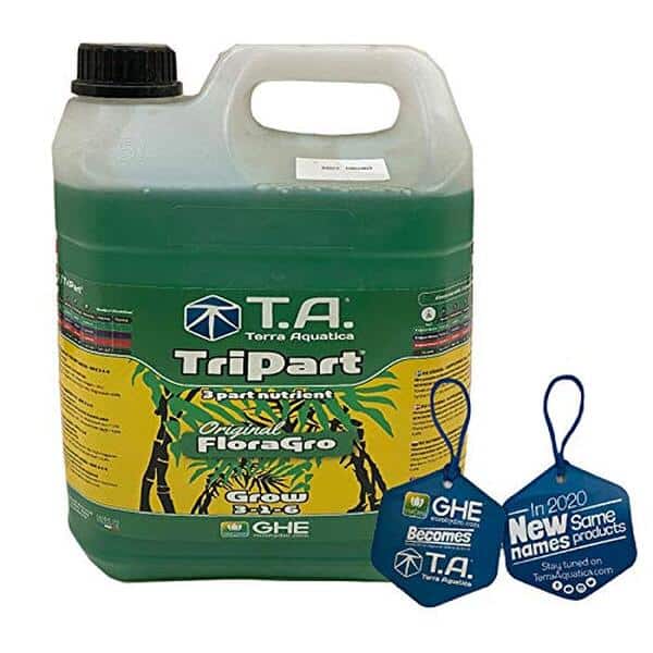 GHE Terra Aquatica Tripart Harwater Solution d'engrais complet pour plantes 3 x 5 l