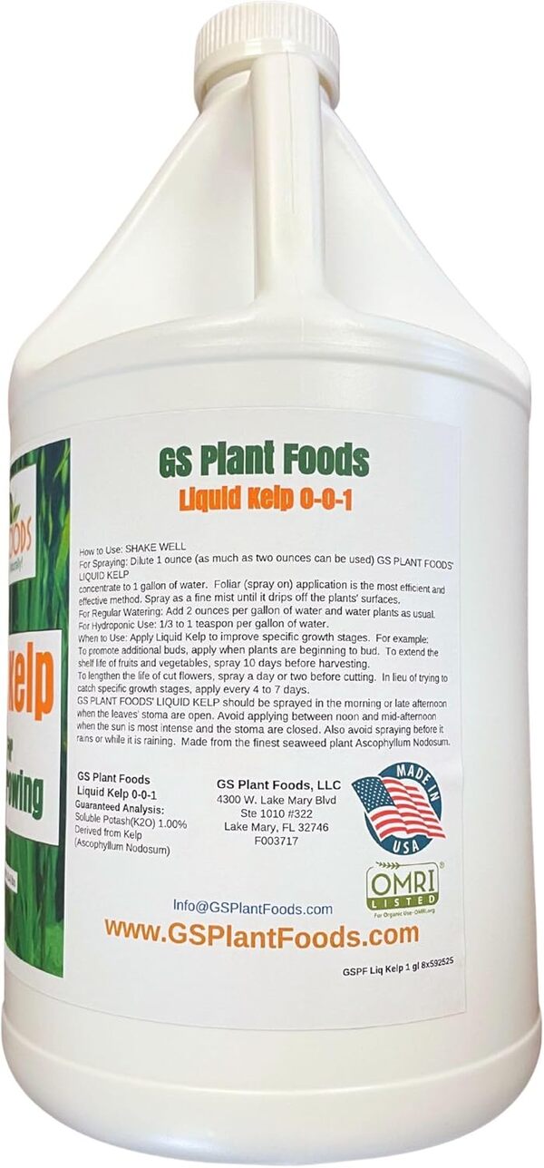 GS Plant Foods Engrais organique d'algues de varech liquide 1 Gallon