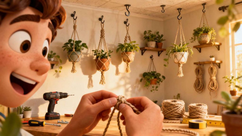 Astuces de nœuds pour suspendre vos plantes facilement