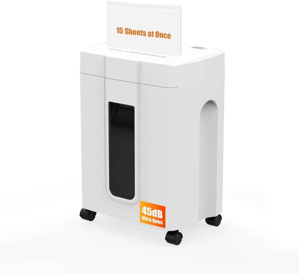 Test : destructeur de papier 15 feuilles ultra silencieux de bureau