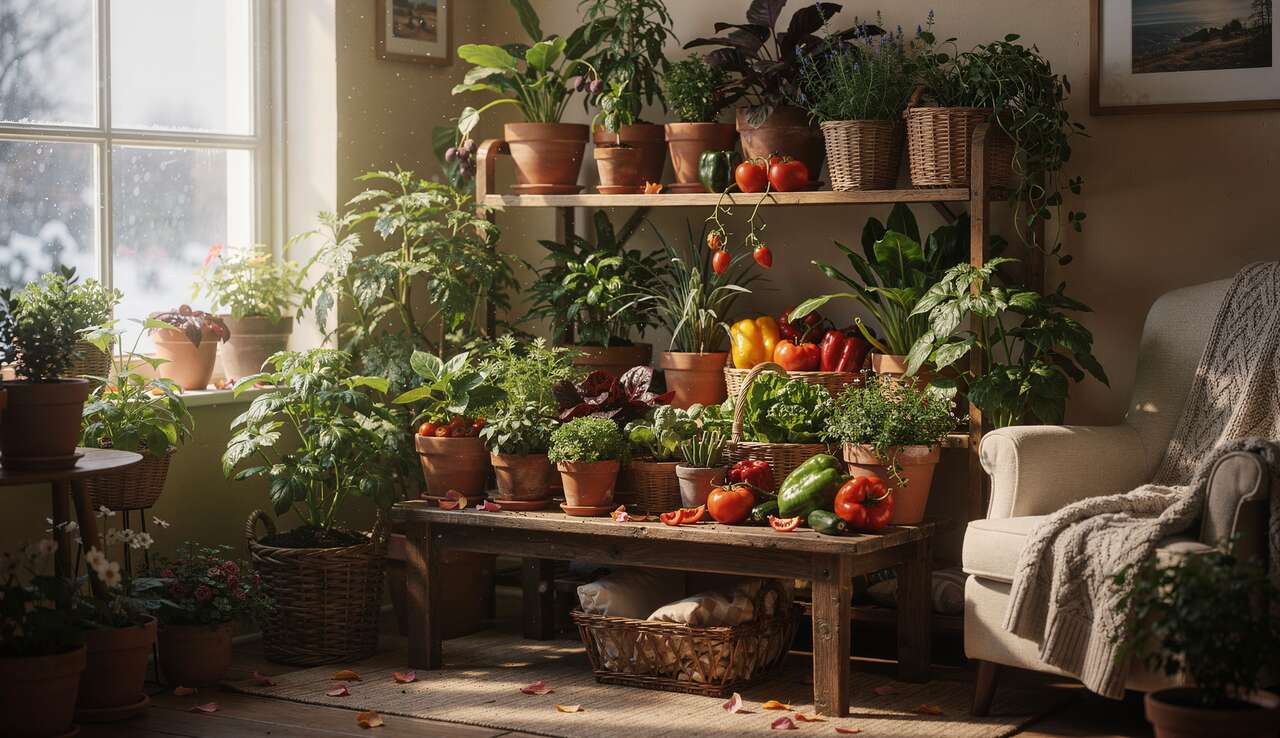 Jardinage d'hiver : plantes et légumes florissants en intérieur