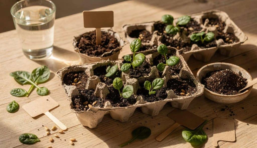 Réutiliser les boîtes à œufs pour les semis : truc écolo et économique