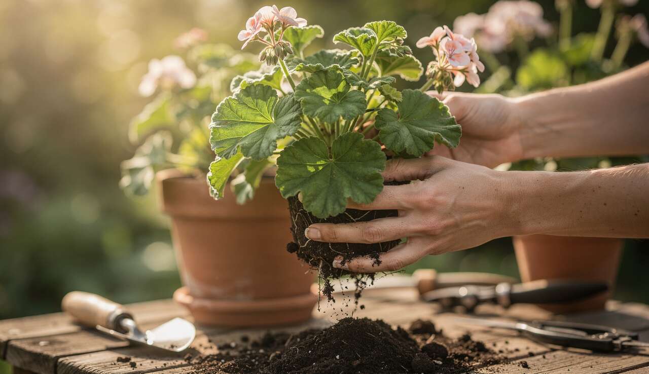 Rempoter un géranium parfumé : astuces pour réussir