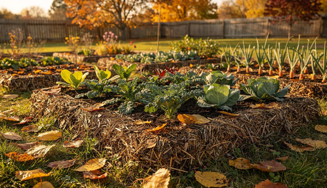 Paillis en automne : prot&eacute;ger vos plantations du froid