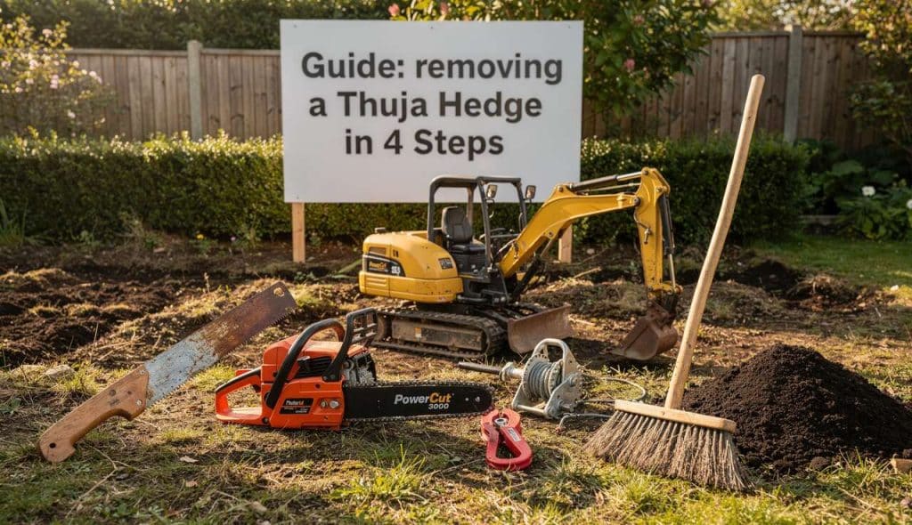 Guide : enlever une haie de thuyas en 4 étapes