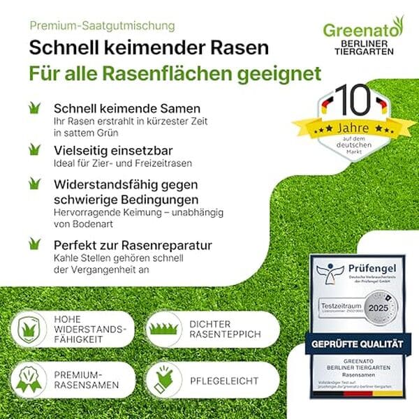 Découvrez notre test complet du gazon d'ornement Greenato Berliner Tiergarten 30 kg. Guide d'achat, conseils d'entretien et avis des utilisateurs pour un jardin impeccable.