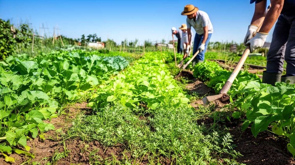 Stratégies efficaces contre les mauvaises herbes au potager