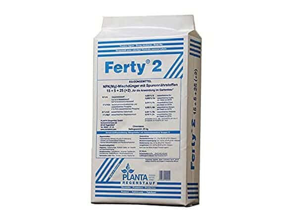 Découvrez l'efficacité prouvée de l'engrais soluble Ferty 2 NPK 15-5-25. Améliorez la performance de vos plantes avec cet engrais de qualité supérieure.