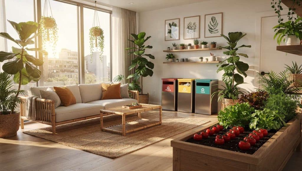 Transformer son appartement en oasis écolo : astuces potager et recyclage