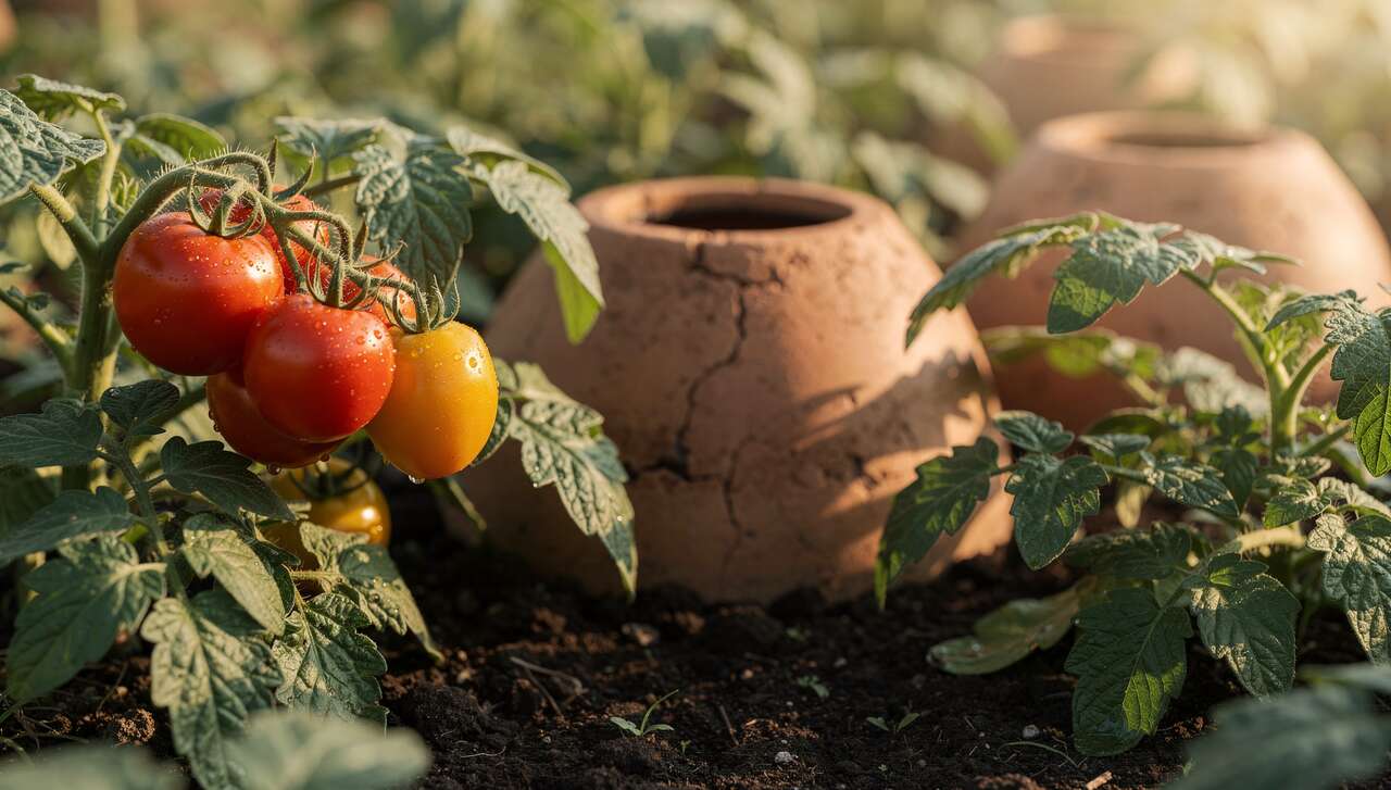 Cultivez vos tomates sans arrosage grâce aux oyas