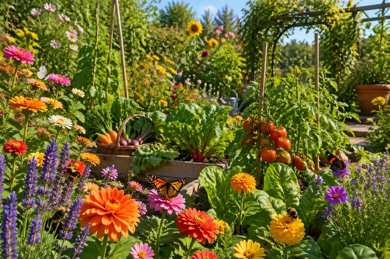 Fleurs au potager : idées et conseils pour bien les choisir