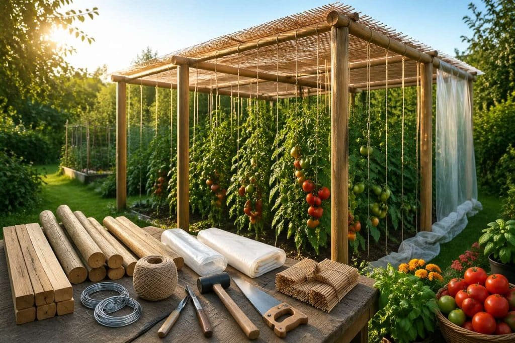 Cultivez vos tomates avec un tuteur en pergola efficace
